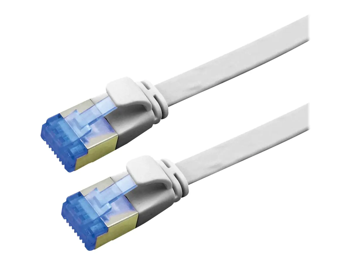 VALUE - Patch-Kabel - RJ-45 (M) zu RJ-45 (M) - 50 cm - FTP - CAT 6a - geformt, ohne Haken, verseilt, flach - Grau