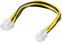 Good Connections Internes Stromkabel 8pol Stecker auf P4 4pol Buchse - 0,2m