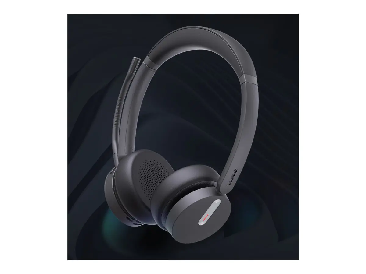 Yealink BH70 Dual - Headset - On-Ear - Bluetooth - kabellos - Adapter USB-C via Bluetooth - Schwarz - Zertifiziert für Microsoft Teams