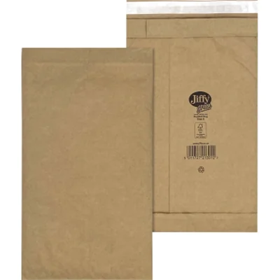 Jiffy® Papierpolstertasche Nr. 3 mit Haftklebung Kraftpapier braun 100 St./Pack.