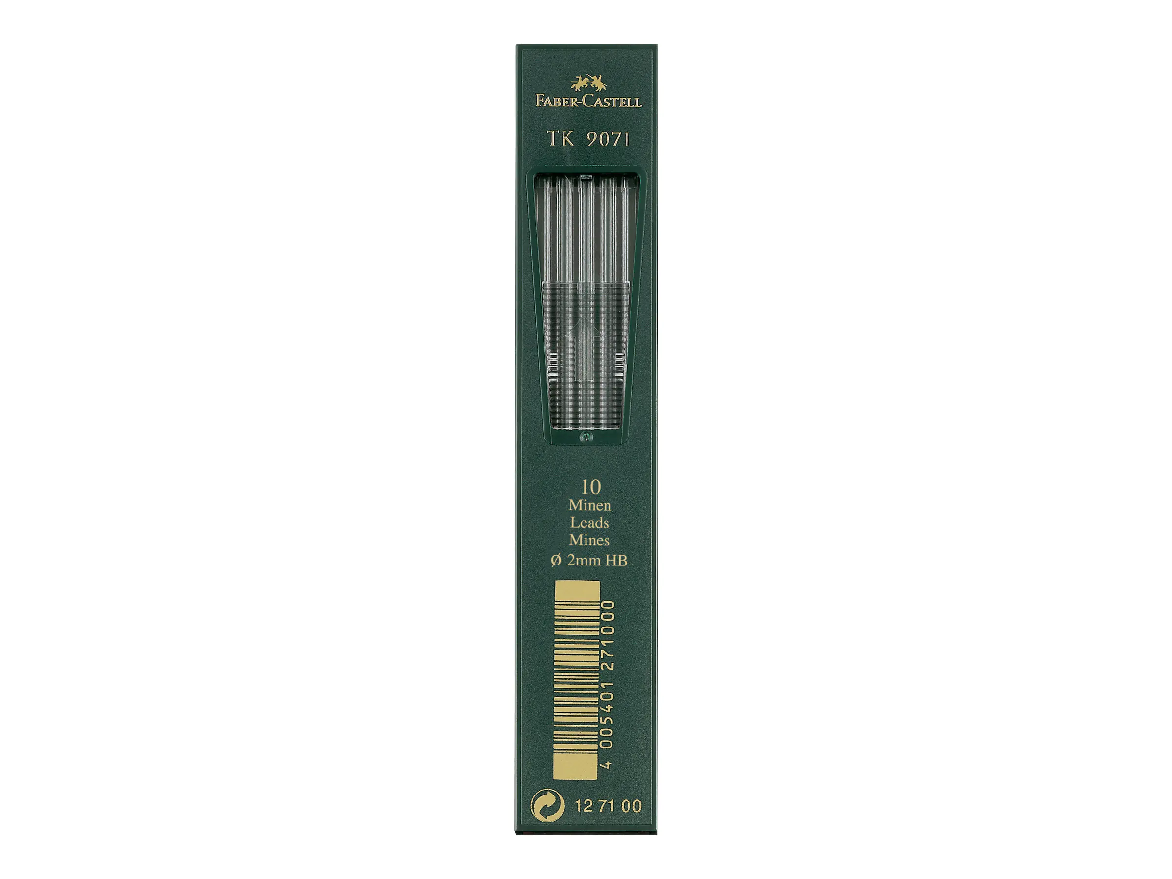 FABER-CASTELL TK 9071 - Bleistiftmine - HB - Intense Black - 2 mm (Packung mit 10) 127100