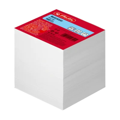 Herlitz Notizzettel geleimt weiß 146225