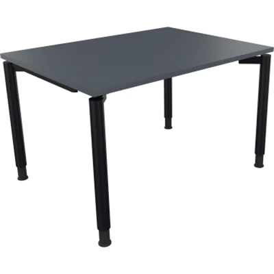 Schreibtisch Vierfuß Rundrohr B1200xT900xH680-820 an/Lavagrau Schreibtisch Vierfuß Rundrohr B1200xT900xH680-820 an/Lavagrau