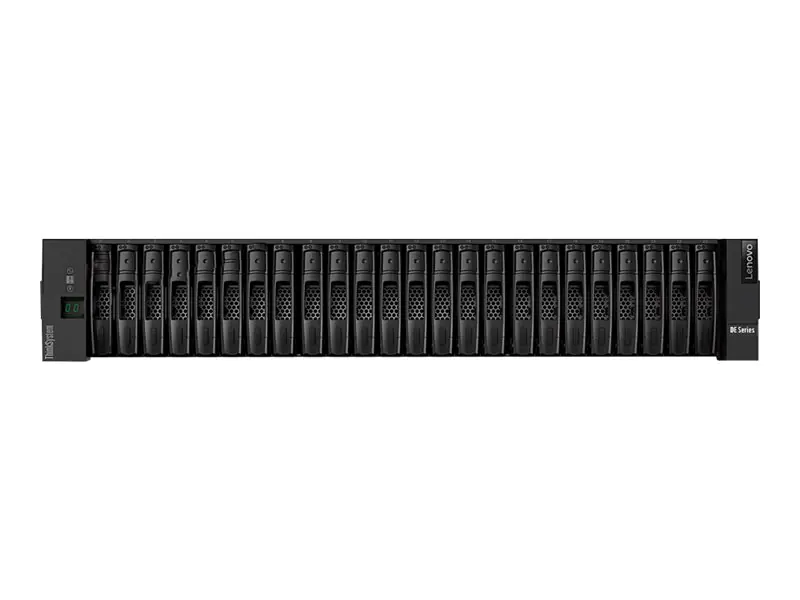 Lenovo ThinkSystem DE4000F 2U24 SFF controller enclosure - Festplatten-Array - 24 Schächte (SAS-3) - iSCSI (10 GbE), iSCSI (25 GbE) (extern) - Rack - einbaufähig - 2U