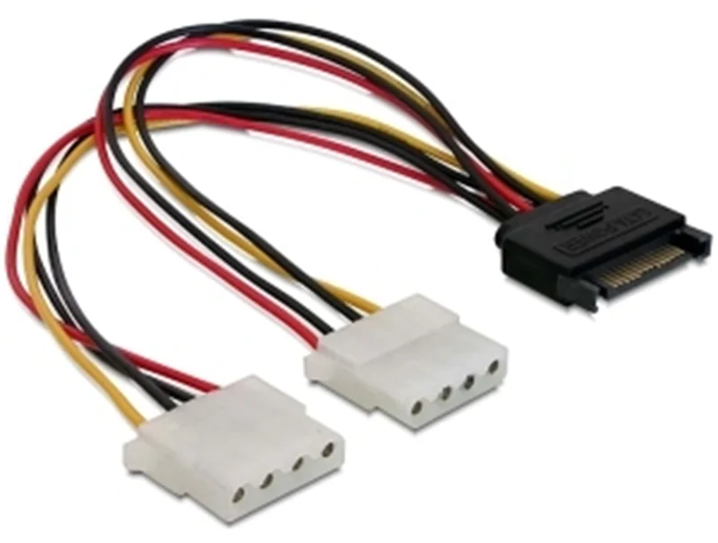 Delock - Netzteil - interne Stromversorgung, 4-polig (W) zu SATA-Stromstecker (W) - 20 cm