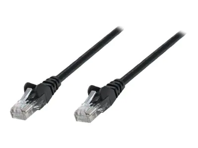 Intellinet Network Patch Cable, Cat6, 0.25m, Black, Copper, S/FTP, LSOH / LSZH, PVC, RJ45, Gold Plated Contacts, Snagless, Booted, Polybag - Patch-Kabel - RJ-45 (M) bis RJ-45 (M) - 25 cm - SFTP - CAT 6 - geformt, ohne Haken - Schwarz