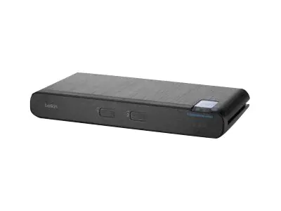Belkin Universal Secure Dual-Head - 2. Generation - KVM-/Audio-Switch - 2 x KVM/Audio - 1 lokaler Benutzer - Desktop - TAA-konform