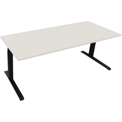 Sitz-/Stehtisch Kufe Doppels. Quad. B2000xT800xH645-1275 an/Weiß Sitz-/Stehtisch Kufe Doppels. Quad. B2000xT800xH645-1275 an/Weiß