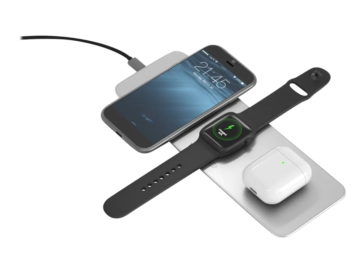 TERRATEC ChargeAIR All - Induktive Ladematte - 10 Watt - 1.25 A - für Apple AirPods (1. Generation, 2. Generation); Watch