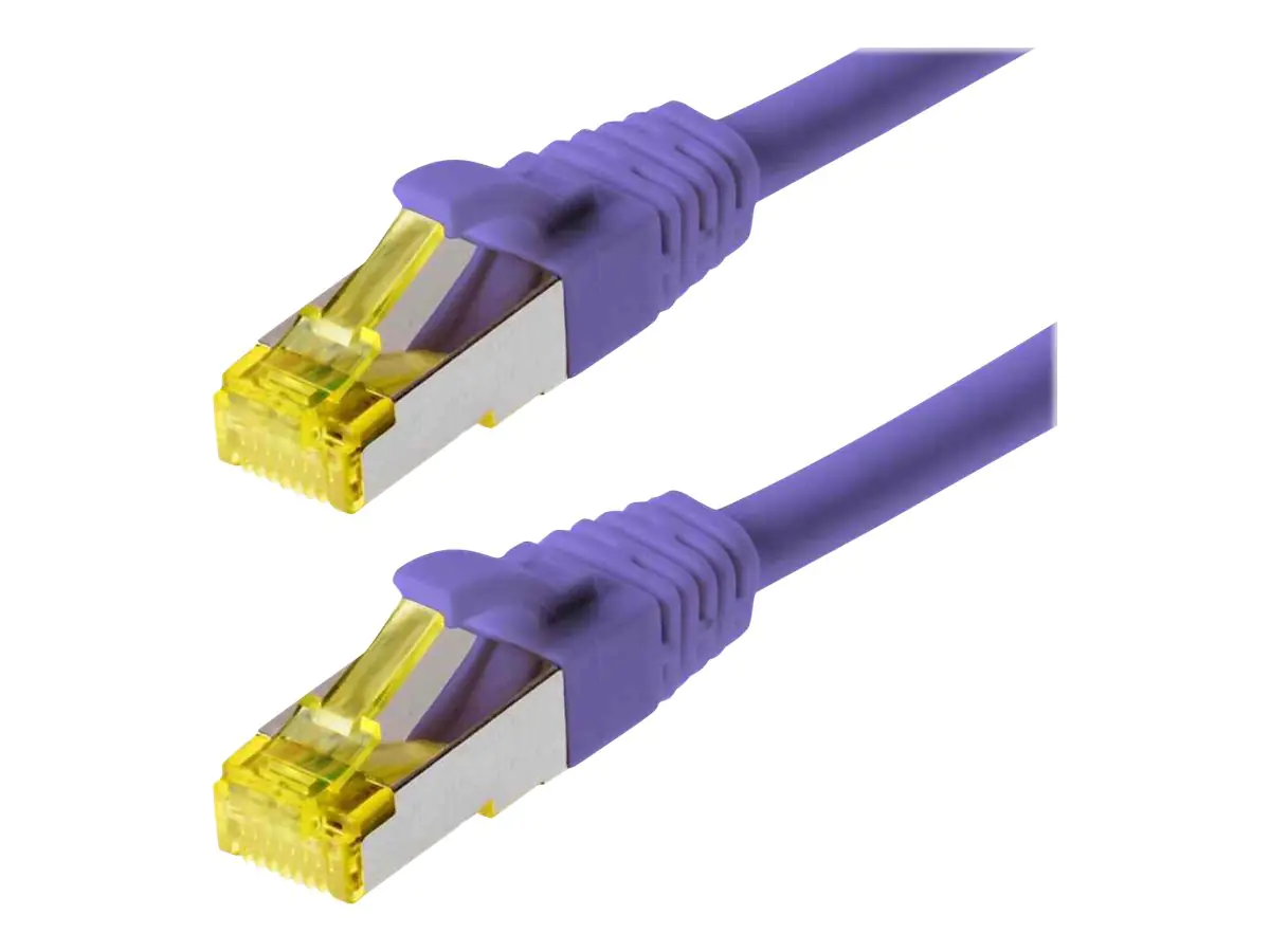 Helos - Patch-Kabel - RJ-45 (M) zu RJ-45 (M) - 10 m - SFTP, PiMF - CAT 6a - halogenfrei - violett Helos - Patch-Kabel - RJ-45 (M) zu RJ-45 (M) - 10 m - SFTP, PiMF - CAT 6a - halogenfrei - violett