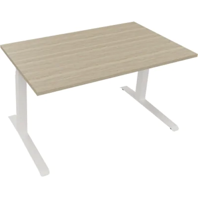 Sitz-/Stehtisch Kufe Doppels. Quad. B1400xT800xH645-1275 si/Lavagrau