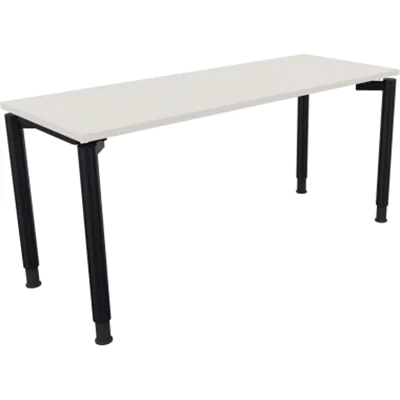 Schreibtisch Vierfuß Rundrohr B1600xT600xH680-820 an/Weiß Schreibtisch Vierfuß Rundrohr B1600xT600xH680-820 an/Weiß