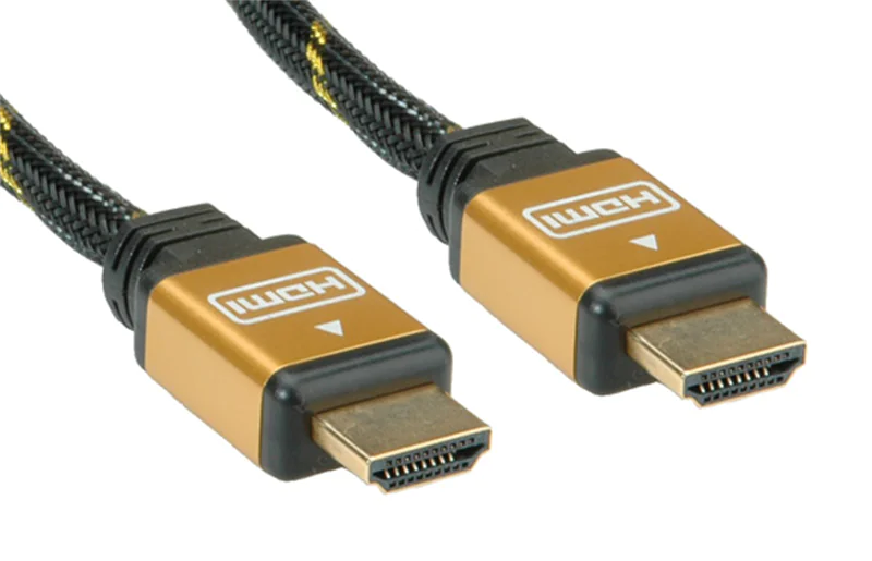 Roline HDMI High Speed Cable - HDMI-Kabel - HDMI männlich zu HDMI männlich - 10 m - Doppelisolierung - Schwarz, Gold Roline HDMI High Speed Cable - HDMI-Kabel - HDMI männlich zu HDMI männlich - 10 m - Doppelisolierung - Schwarz, Gold