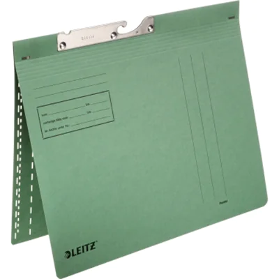 Leitz Pendelhefter DIN A4 250g/m² kaufmännische Heftung mit Organisationsaufdruck Manilakarton grün 50 St./Pack.