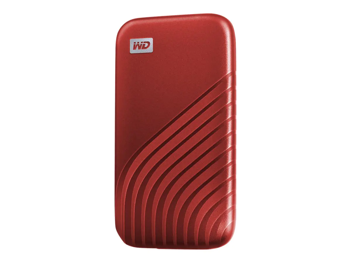 WD My Passport SSD WDBAGF0020BRD - SSD - verschlüsselt - 2 TB - extern (tragbar) - USB 3.2 Gen 2 (USB-C Steckverbinder) - 256-Bit-AES - Rot
