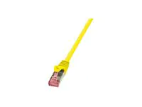 LogiLink PrimeLine - Patch-Kabel - RJ-45 (M) zu RJ-45 (M) - 50 cm - SFTP, PiMF - CAT 6 - halogenfrei, geformt, ohne Haken - Gelb