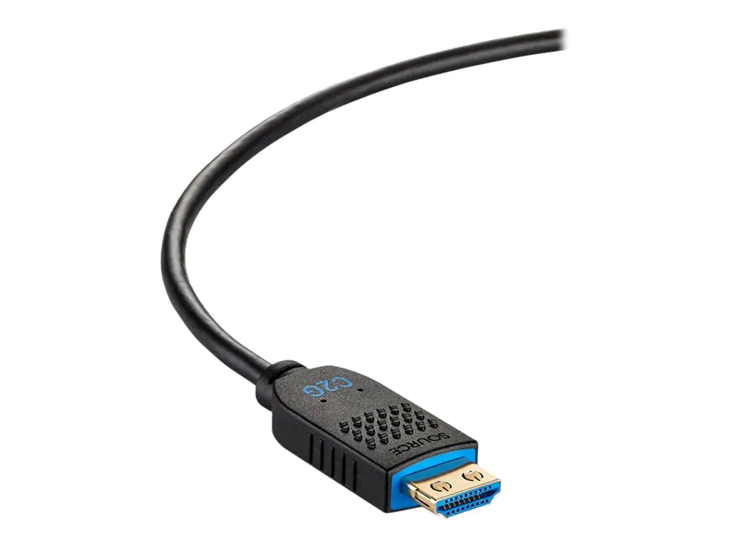 C2G 50ft (15.2m) C2G Performance Series High Speed HDMI Active Optical Cable (AOC) - 4K 60Hz Plenum Rated - High Speed - HDMI-Kabel - HDMI männlich zu HDMI, 24 pin USB-C - 15.24 m - Schwarz - Active Optical Cable (AOC), unterstützt 4K 60 Hz (4096 x 2160)