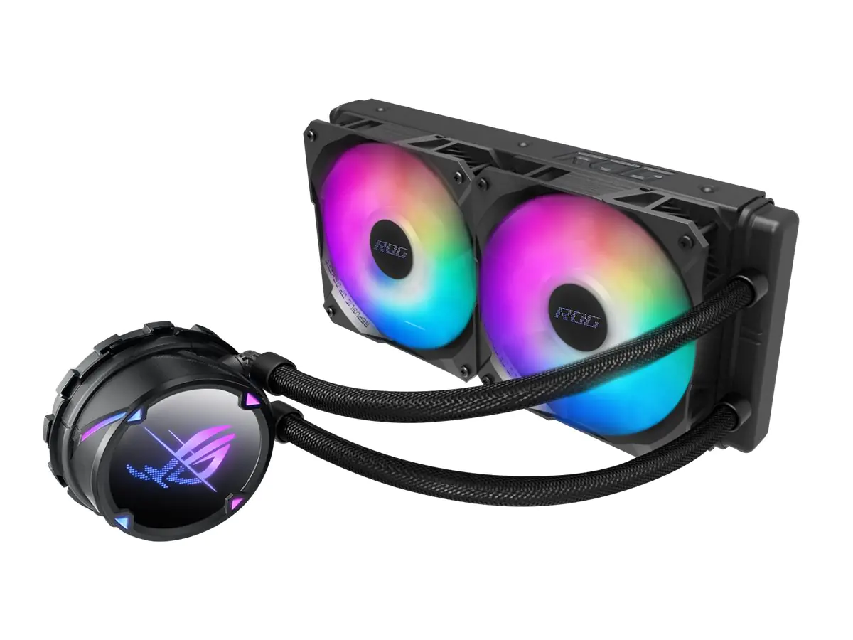 ASUS ROG STRIX LC II 240 ARGB - Prozessor-Flüssigkeitskühlsystem - Kühlergröße: 240 mm - (für: LGA1156, LGA1155, LGA2011, LGA1150, LGA2011-3, LGA1151, AM4, LGA2066, TR4, LGA1200, LGA1700) - 120 mm