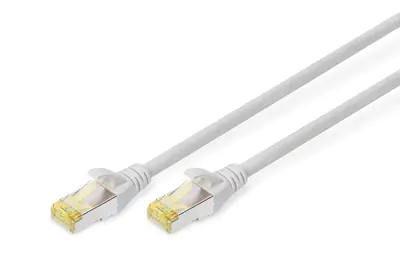 Digitus - Patch-Kabel - RJ-45 (M) zu RJ-45 (M) - 25 m - S/FTP - CAT 6a - geschirmt, halogenfrei, ohne Haken - Grau