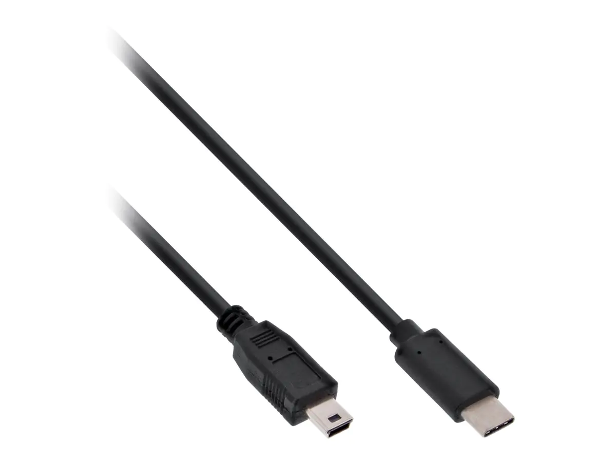 InLine - USB-Kabel - USB-C (M) bis Mini-USB, Typ B (M) - USB 2.0 - 0.5 A - 2 m - Schwarz