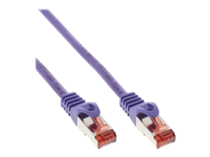InLine - Patch-Kabel - RJ-45 (M) zu RJ-45 (M) - 30 cm - SSTP-Kabel - CAT 6 - geformt - lila
