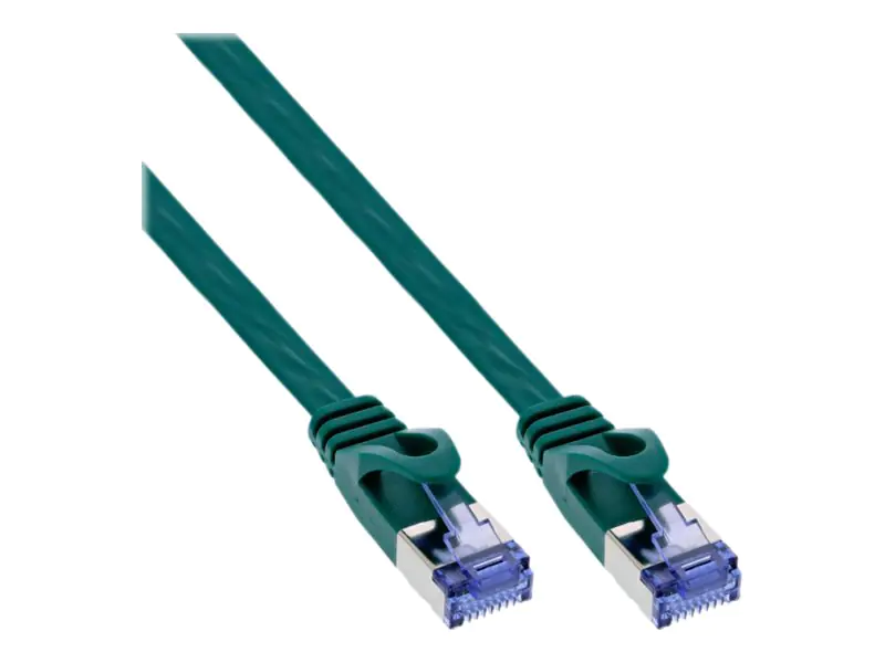 InLine - Patch-Kabel - RJ-45 (M) zu RJ-45 (M) - 5 m - U/FTP, PiMF - CAT 6a - geformt, flach - grün