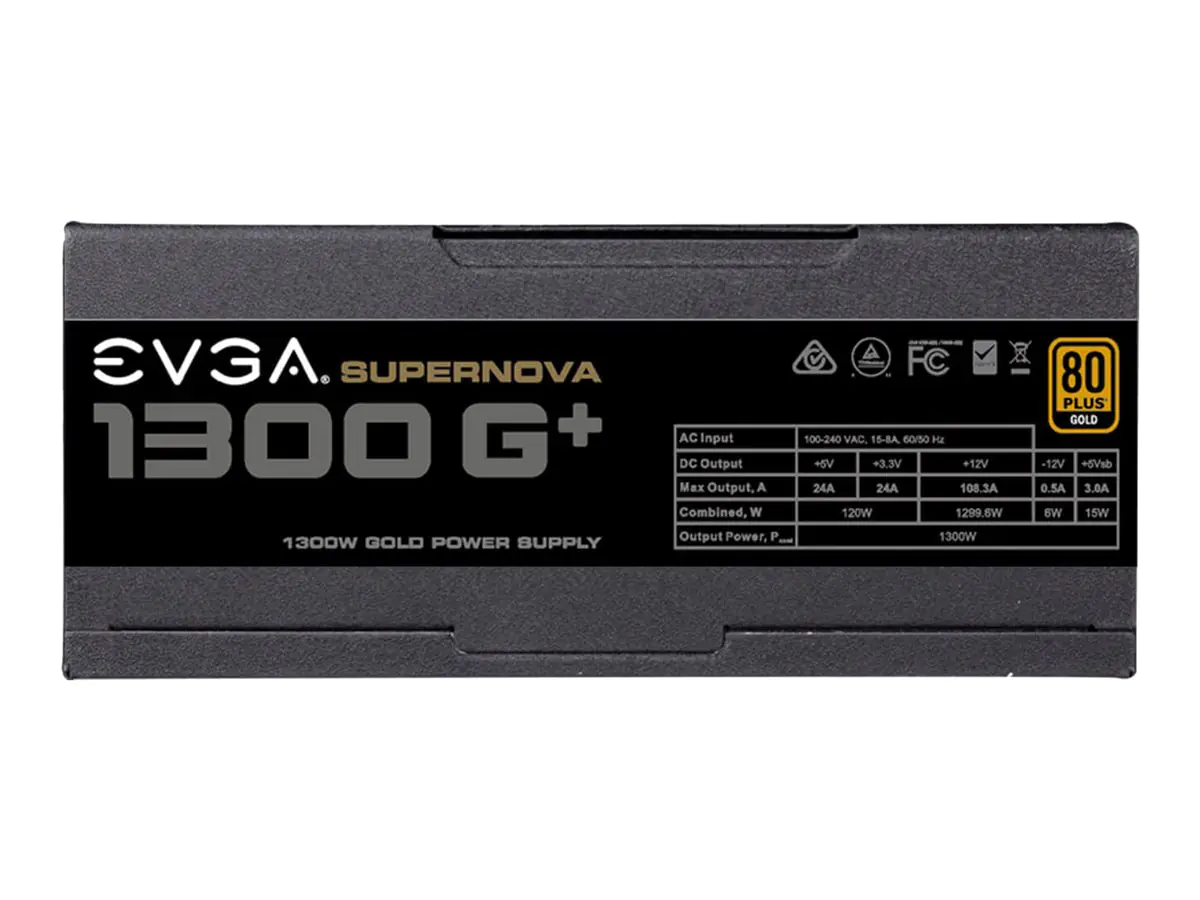 EVGA SuperNOVA 1300 G+ - Netzteil (intern) - ATX12V / EPS12V - 80 PLUS Gold - Wechselstrom 100-240 V - 1300 Watt