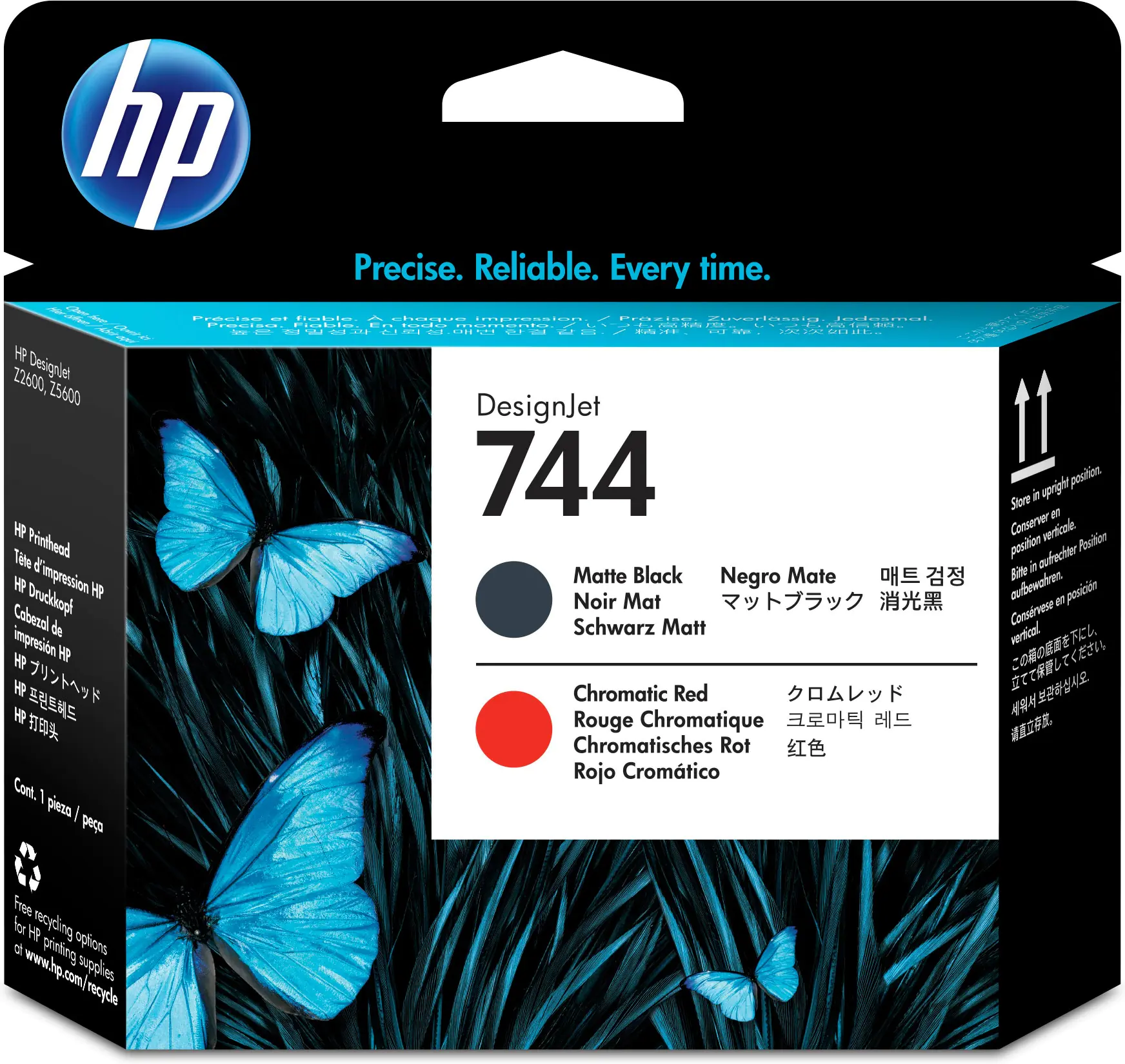 HP 744 - Schwarz, Chromatic Red - Druckkopf - für DesignJet HD Pro MFP, Z2600 PostScript, Z5600 PostScript