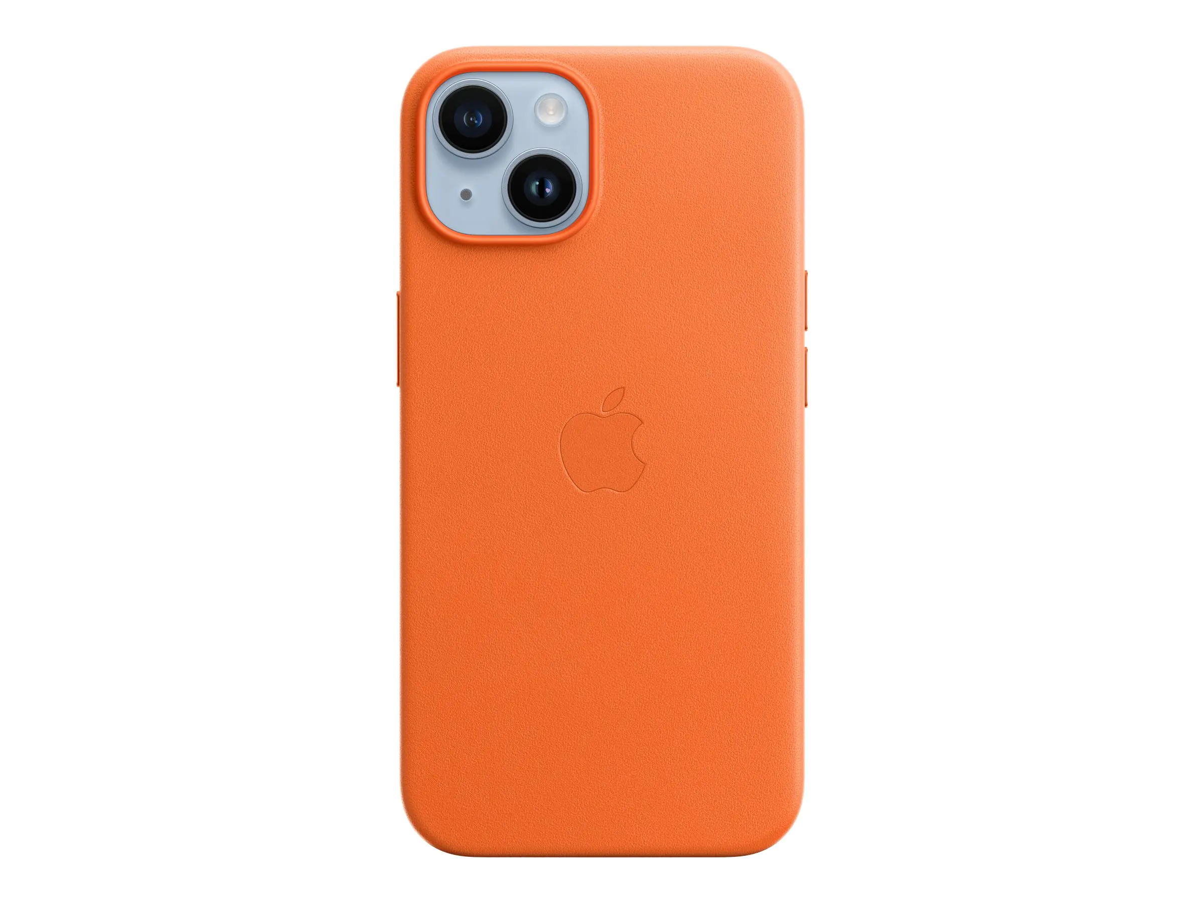 Apple - Hintere Abdeckung für Mobiltelefon - kompatibel mit MagSafe - Leder - orange - für iPhone 14