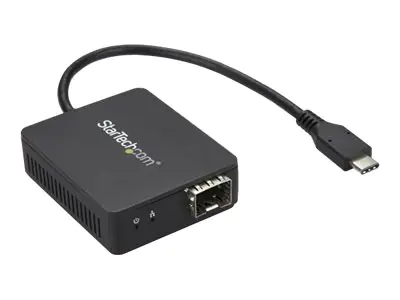 StarTech USB-C auf LWL Konverter - Offener SFP - USB 3.0 Gigabit Ethernet Netzwerk Adapter - 1000BASE-SX/LX - Windows / Mac / Linux - Netzwerkadapter - USB-C - 1000Base-LX/1000Base-SX x 1 - Schwarz