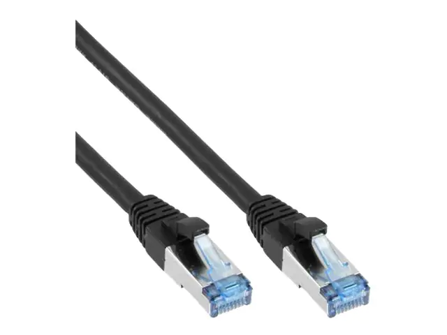 InLine - Patch-Kabel - RJ-45 (M) zu RJ-45 (M) - 7.5 m - SFTP, PiMF - CAT 6a - halogenfrei, ohne Haken - Schwarz