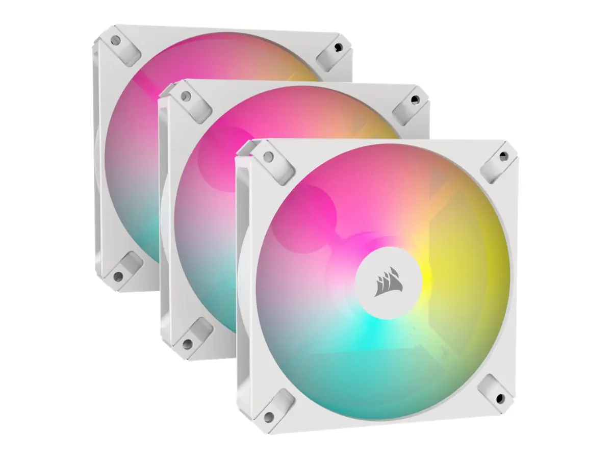 CORSAIR iCUE AR120 Digital RGB - Gehäuselüfter - 120 mm - weiß (Packung mit 3)