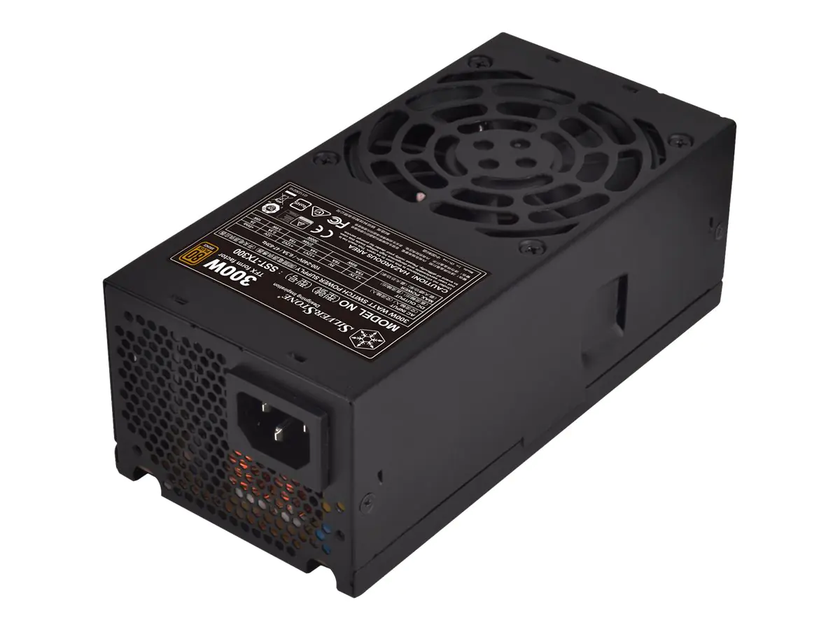 SilverStone TFX Series SST-TX300 - Netzteil (intern) - TFX12V / ATX12V 2.4 - 80 PLUS Bronze - Wechselstrom 100-240 V - 300 Watt - aktive PFC - Schwarz