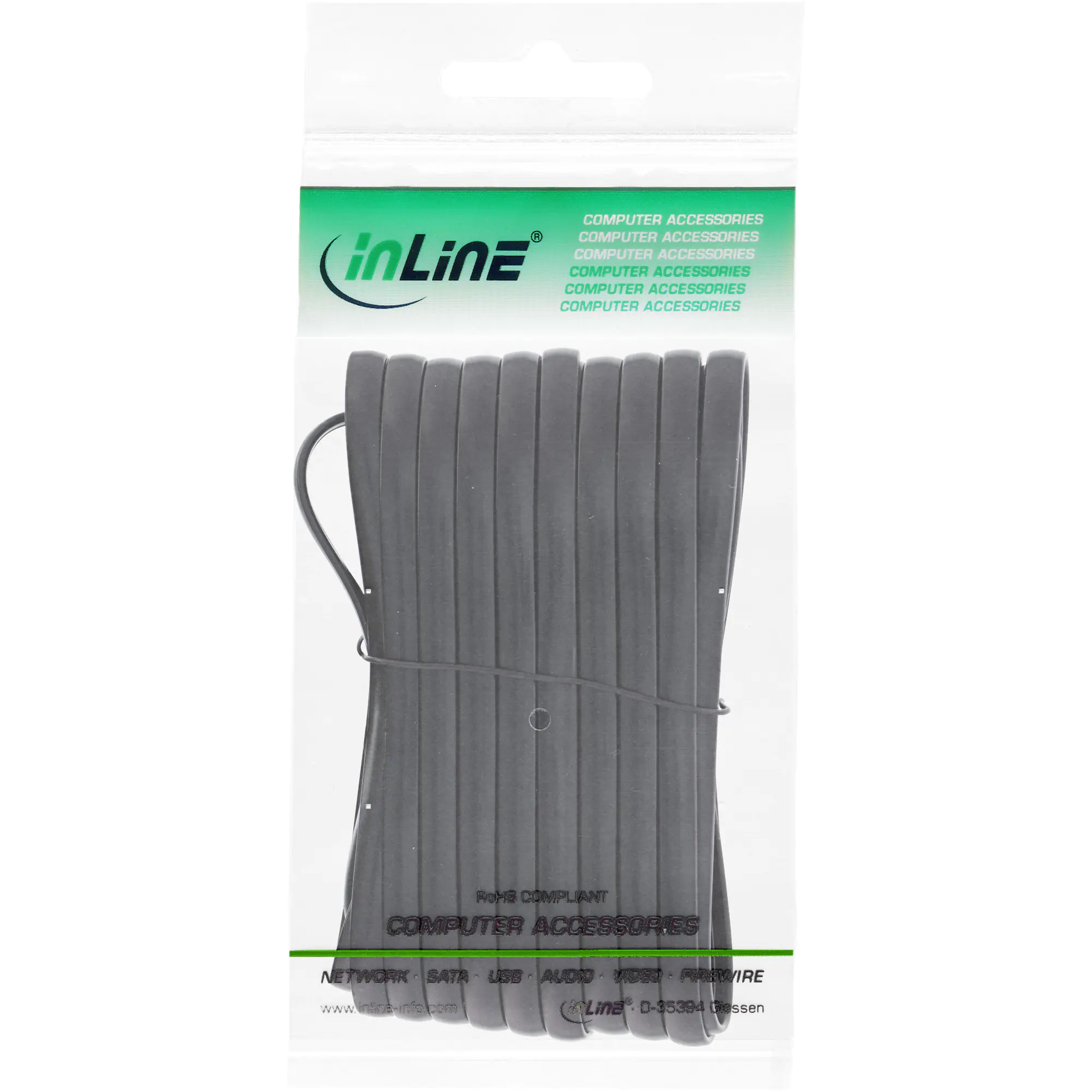 InLine - Telefonkabel - RJ-12 (6-polig) (M) bis RJ-12 (6-polig) (M) - 20 m