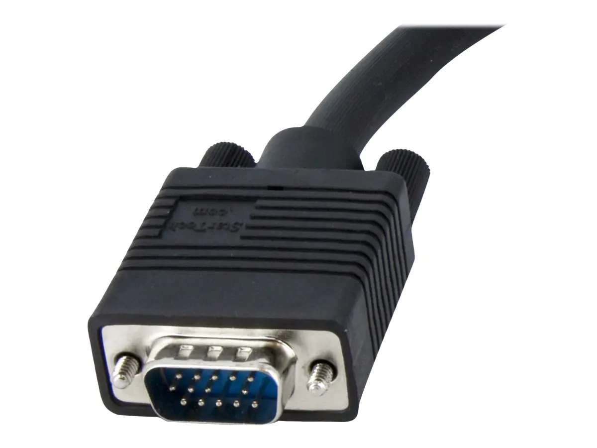 StarTech 30cm VGA HD 15 auf 5x BNC RGBHV Monitorkabel - St/Bu - VGA-Kabel - BNC (W) zu HD-15 (VGA) (M) - 30 cm - Schwarz