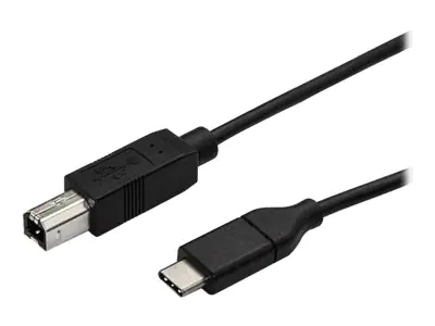 StarTech USB-C auf USB-B Druckerkabel - St/St - 0,5m - USB 2.0 - USB C zu USB B Kabel - USB Typ C Druckerkabel - USB-Kabel - USB-C (M) bis USB Typ B (M) - Thunderbolt 3 / USB 2.0 - 50 cm - Schwarz