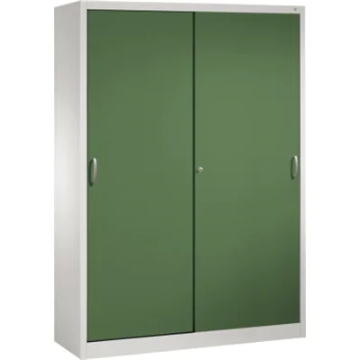 C P Stahlschrank 2159-00 S10113 lichtgrau rededagrün 4 Fachböden 160.0 x 50.0 195.0 215900S10113
