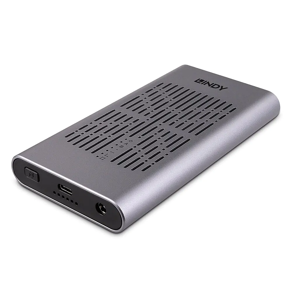 Lindy - Speichergehäuse - Klonfunktion - M.2 - M.2 NVMe Card / PCIe (NVMe) - USB 3.2 (Gen 2x2) - Silber