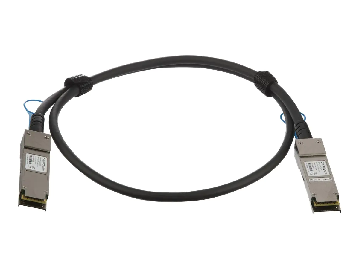 StarTech 1m Cisco QSFP-H40G-CU1M kompatibel - QSFP+ Direktverbindungskabel - 40G QSFP+ Kabel - Passives Twinax Kabel - QSFP Kabel - 40GBase Direktanschlusskabel - QSFP+ eingerastet zu QSFP+ eingerastet - 1 m - twinaxial - SFF-8436 - passiv - Schwarz
