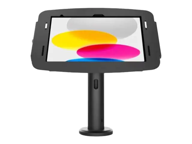 Compulocks iPad Pro 12.9" (3 - 6th Gen) Space Enclosure Tilting Stand 8" - Befestigungskit (Gehäuse, pole stand) - für Tablett - verriegelbar - hochwertiges Aluminium - Schwarz - Bildschirmgröße: 32.8 cm (12.9") - für Apple 12.9-inch iPad Pro (3. Generati
