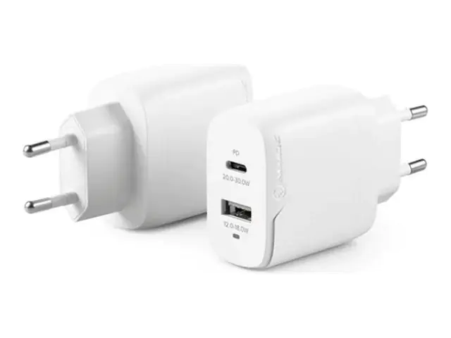 ALOGIC Rapid Power - Netzteil - GaN - 32 Watt - PD - 2 Ausgabeanschlussstellen (24 pin USB-C, USB) - Europäische Union