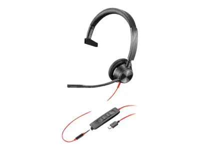 Poly Blackwire 3315 - 3300 Series - Headset - On-Ear - kabelgebunden - 3,5 mm Stecker, USB-C