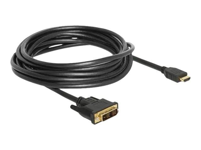 Delock - Adapterkabel - DVI-D männlich zu HDMI männlich - 5 m - Dreifachisolierung - Schwarz