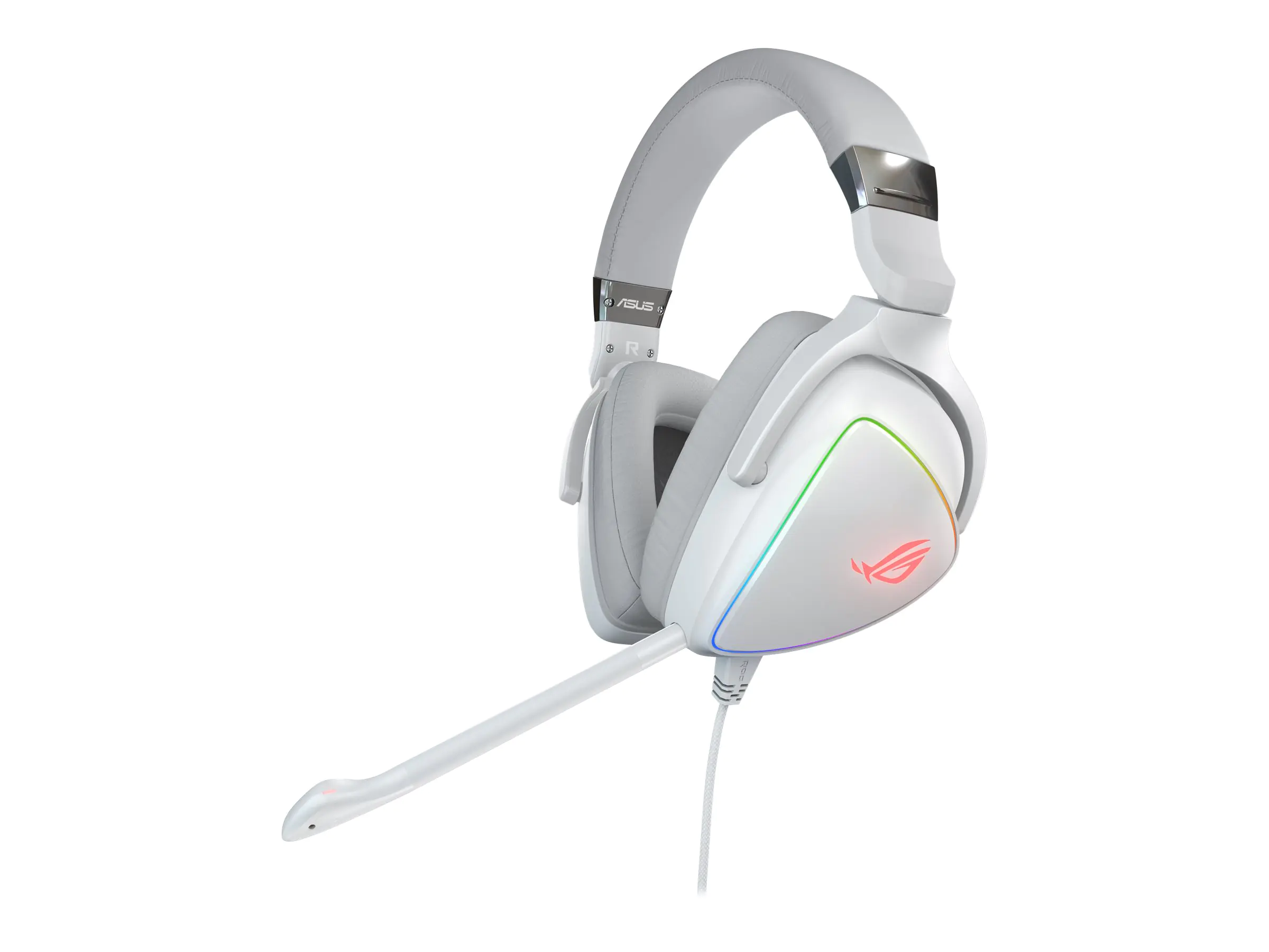 ASUS ROG Delta - White Edition - Headset - ohrumschließend - kabelgebunden - USB, USB-C - weiß - für ROG Strix G15; G17; ROG Zephyrus G14; M15; S15; S17; TUF Gaming F17; FX505; TUF505