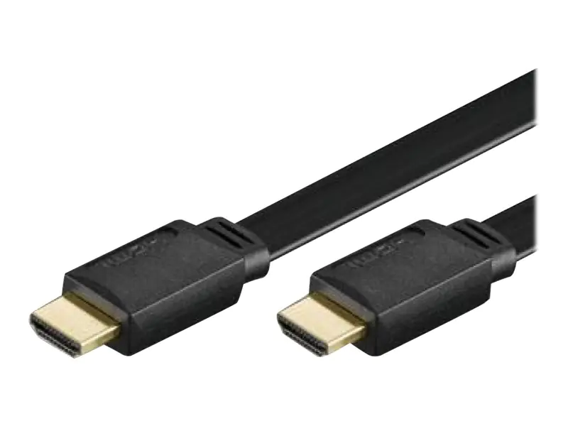TECHly - Highspeed - HDMI-Kabel mit Ethernet - HDMI männlich zu HDMI männlich - 5 m - Schwarz - flach, 4K Unterstützung, 1080p-Unterstützung, Dolby DTS-HD Master Audio-Unterstützung, Dolby TrueHD-Unterstützung
