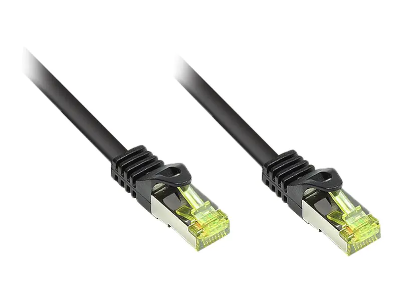 Good Connections RNS - Patch-Kabel - RJ-45 (M) bis RJ-45 (M) - 1.5 m - SFTP, PiMF - CAT 7 - halogenfrei, ohne Haken - Schwarz