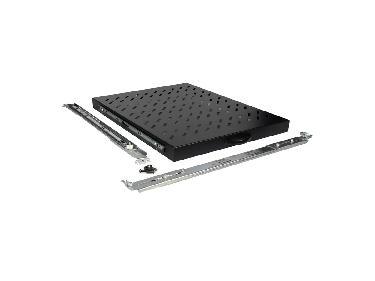 ROLINE 19 Zoll Fachboden 1 HE ausziehbar 550 T 25 kg schwarz