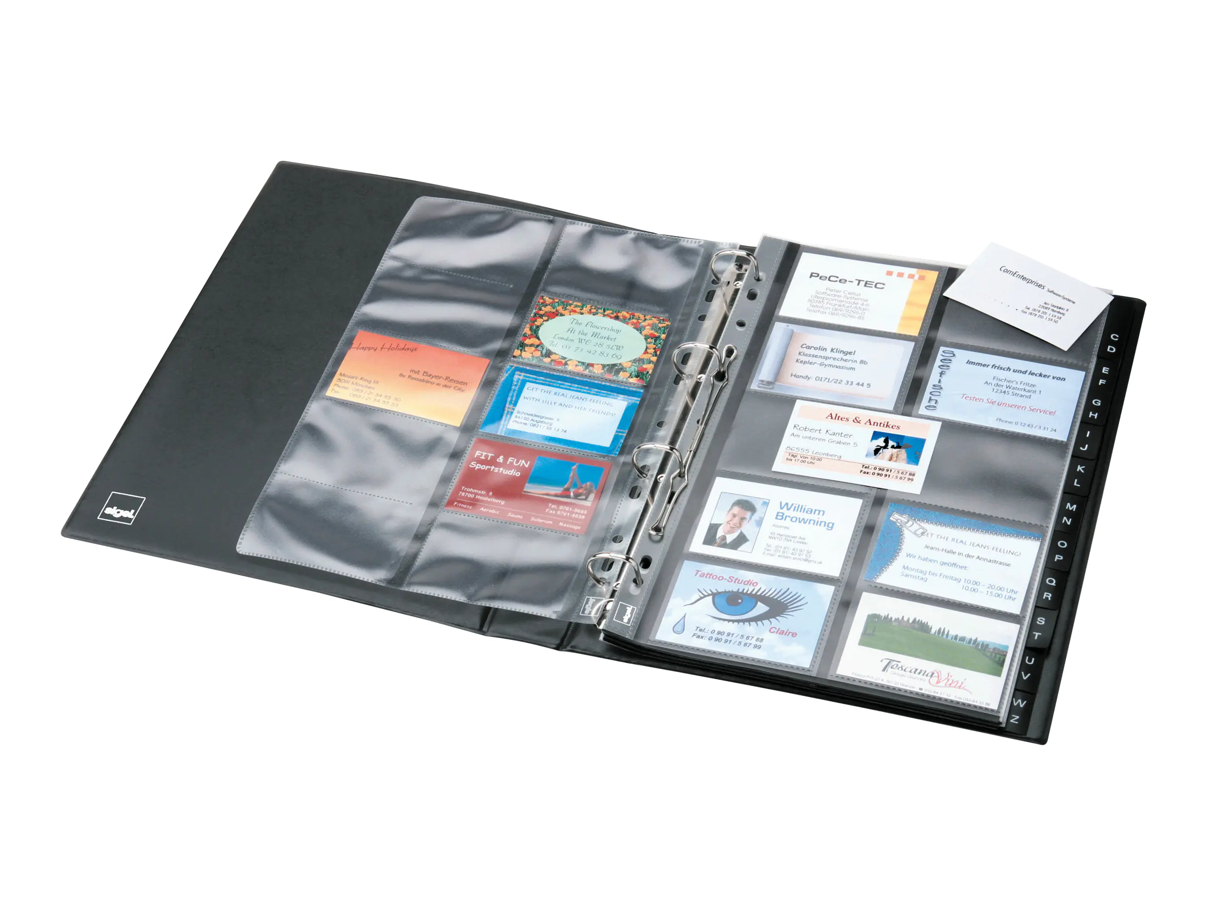 SIGEL Visitenkartenprospekthülle VZ351 max. 200Karten tr 10 St./Pack